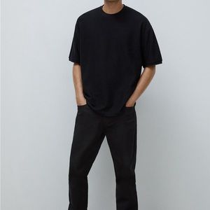 Zara cotton textured t-shirt